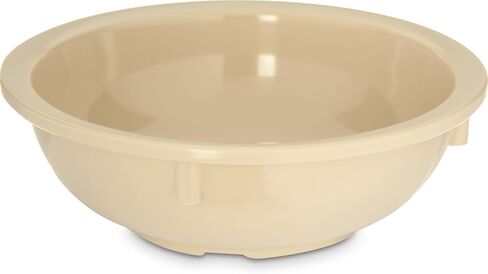 Carlisle FoodService Products Kingline Reusable Plastic Bowl Nappie Bowl for Home and Restaurant, Melamine, 14 Ounces, White, (Pack of 48) in Kuwait