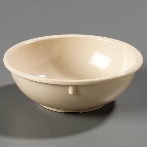 Carlisle FoodService Products Kingline Reusable Plastic Bowl Nappie Bowl for Home and Restaurant, Melamine, 14 Ounces, White, (Pack of 48) in Kuwait