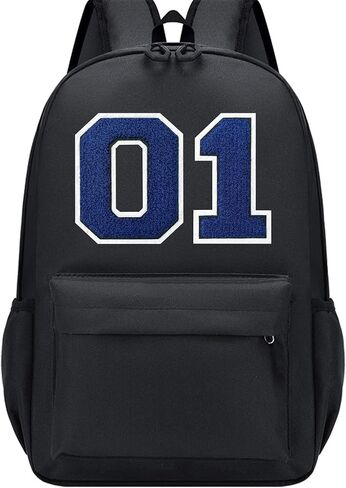 Iron on Number Patches 4-1/2 " Blue Chenille Number Patches Large Number Patches Varsity Number Patches Letterman Number Patches (3) in Kuwait