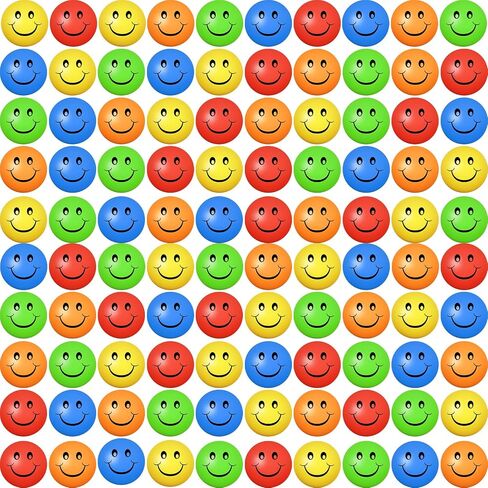 Vinsot 100 Pcs Smile Face Stress Balls Bulk 2 Inch Funny Face Stress Relief Balls Mini Foam Smile Face Toys for End of Year Student Gifts, Finger Exercise, School Prizes, Party Bag Fillers (Colored) in Kuwait
