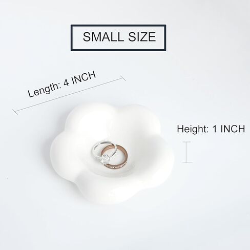 منظم صينية مجوهرات على شكل سحابة بيضاء، صينية سيراميك للزينة، طبق حلية صغير مزخرف in Kuwait