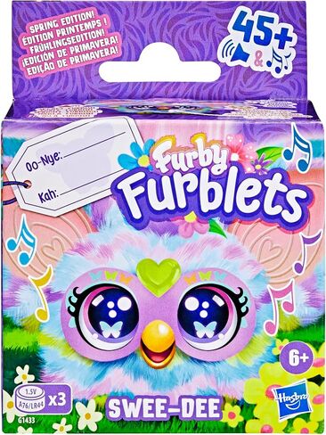 Furby Furblets Chee-Chee Mini Friend, Electronic Plush Toys for Girls & Boys 6+, Cheetah Print, Speaks Furbish & Plays Music, Series 4 in Saudi Arabia
