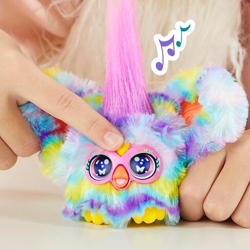 Furby Furblets Chee-Chee Mini Friend, Electronic Plush Toys for Girls & Boys 6+, Cheetah Print, Speaks Furbish & Plays Music, Series 4 in Saudi Arabia