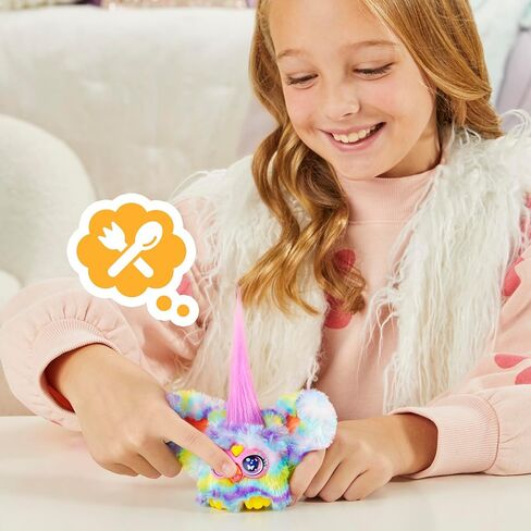 Furby Furblets Chee-Chee Mini Friend, Electronic Plush Toys for Girls & Boys 6+, Cheetah Print, Speaks Furbish & Plays Music, Series 4 in Saudi Arabia