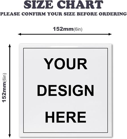 MR.R 8 Pack Sublimation Blanks 8x8" White Glossy Ceramic Tiles Crafts for Heat Press Transfer Printing Customized Photo Frame Novelty for Wedding, Birthday Gift, Decoration (20x20cm) in Kuwait