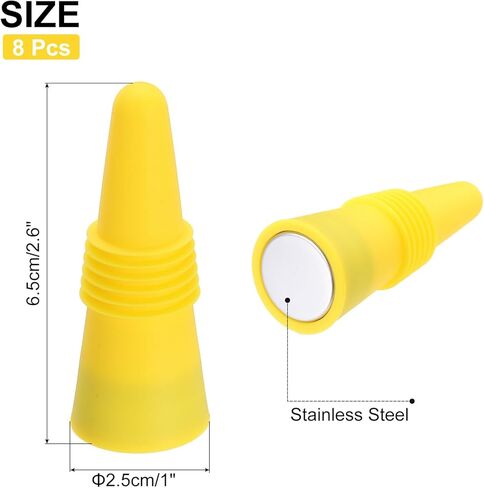 MECCANIXITY 8Pcs Wine Stoppers High Temp Silicone Plug T Shaped Wine Bottle Stopper Wine Outlet Cap 4 color in Saudi Arabia