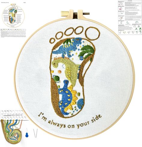 mozhijing Unicorn Embroidery Kit for Beginners, Handmade Embroidery Gift for Newborn Girl, Embroidery Hoops, Patterns, Floss, Needles,Cross Stitching Supplies (Unicorn) in Saudi Arabia