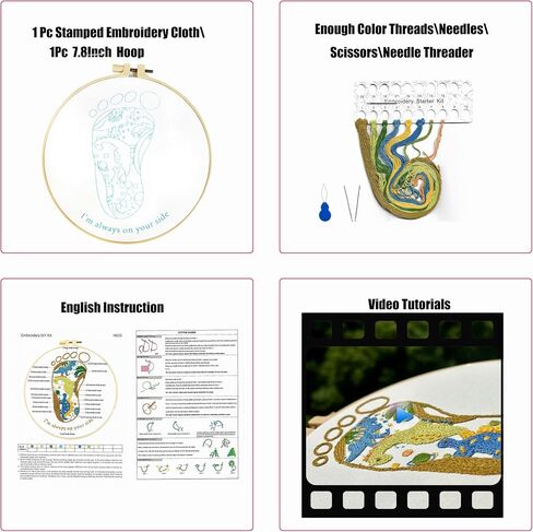 mozhijing Unicorn Embroidery Kit for Beginners, Handmade Embroidery Gift for Newborn Girl, Embroidery Hoops, Patterns, Floss, Needles,Cross Stitching Supplies (Unicorn) in Saudi Arabia