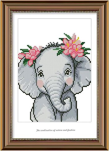 Zhenqing Countted Cross Stitch Kit Animals ، 11 Count ، 3 خيوط ، 9.8 × 13.8 بوصة ، مجموعة المبتدئين DIY ، أنماط سلسلة الحيوانات ، مجموعة غرزة متقاطعة مختومة ، مناسبة للديكور المنزلي ، الهدايا-زيبرا (67536) in Kuwait