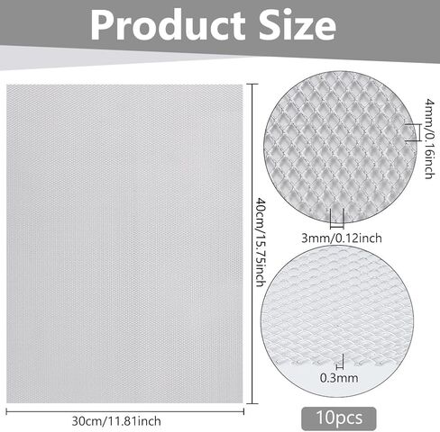 BENECREAT 10 Pcs Aluminum Wire Mesh, Aluminum Screen, 11.8x7.87Inch White Sculpting Wire Mesh for Sculpting Clay, DIY Projects, Partitions, Jewelry, Masks, Home Decor Art in Kuwait