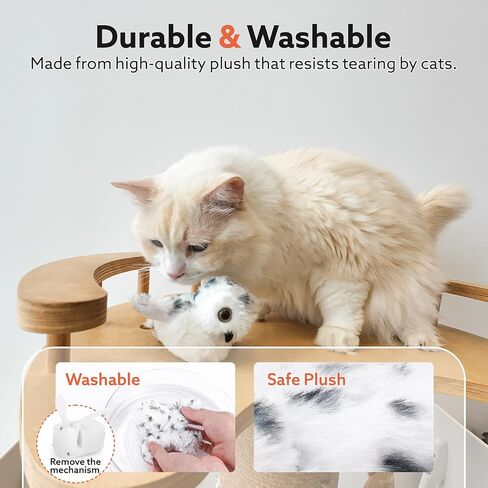 Flapping Cardinal Cat Toys, Interactive Cat Exercise Toy with Lifelike Bird Chirp, USB Rechargeable Automatic Cat Kicker Catnip Toys for Bored Indoor Adult Cats Kittens in Kuwait