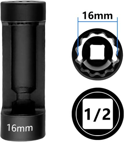 Strut Nut Socket 16mm 18mm 19mm 21mm 22mm 24mm with Suspension Strut Knuckle Spreader 5.0 – 10.5 mm Tool with12 Point 1/2" Drive Suspension Strut Spreader Socket 9pc Shock Absorber Tool in Kuwait