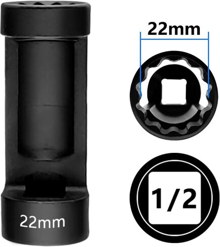 Strut Nut Socket 16mm 18mm 19mm 21mm 22mm 24mm with Suspension Strut Knuckle Spreader 5.0 – 10.5 mm Tool with12 Point 1/2" Drive Suspension Strut Spreader Socket 9pc Shock Absorber Tool in Saudi Arabia