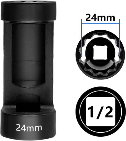 Strut Nut Socket 16mm 18mm 19mm 21mm 22mm 24mm with Suspension Strut Knuckle Spreader 5.0 – 10.5 mm Tool with12 Point 1/2" Drive Suspension Strut Spreader Socket 9pc Shock Absorber Tool in Saudi Arabia