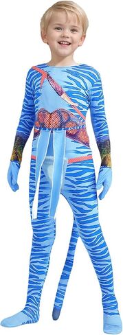 Anime Costumes for Kids Girl Neytiri Cosplay Costume Alien Kids Bodysuit Costume Girls Boys Cosplay Party Costume in Kuwait