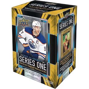 Upper Deck 2023-24 Series 1 Hockey Trading Cards Box Box - 4 حزم ، 12 بطاقة لكل حزمة ، غير مسجلة ، NHL ، الرياضة