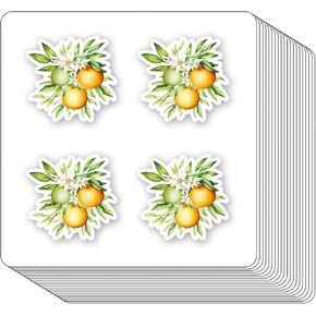 Orange Stickers 1in for Scrapbooking, Arts, Craft, Kids DIY, Calendars Journals 80-Pack