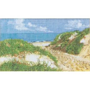 Thea Gouverneur - Cross Cross Stitch Kit - The Seashore - Aida - 16 Count - مجموعة التطريز للبالغين - مؤشرات ترابط التطريز DMC ومستلزمات غرزة أخرى - 1052A