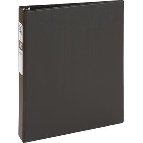 Avery Economy 3 Ring Binders, 1" Round Rings, 12 Black Binders (03301)