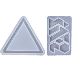 قوالب راتنج اللغز مثلث قوالب Tangram مجموعة عيد الميلاد لألغاز لعبة راتنجات السيليكون