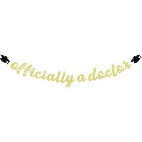 Doctor Graduation Party Decorations, Medical School Survivor, 2024, 1.97 x 1.57 inches, Paper, Glitter Banner