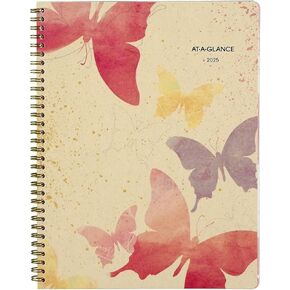 2025 AT-A-Glance Watercolors 8.5 بوصة × 11 بوصة ومخطط أسبوعي وشهري ، غطاء ورقي ، متعدد الألوان (791-905G-25)
