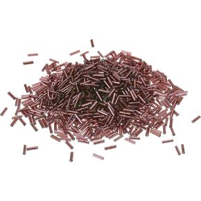 uxcell 1200pcs حبات البوق ، 6.8x1.8mm حبات الأنبوب الأخضر ، حبات زجاجية مبطنة لصنع المجوهر