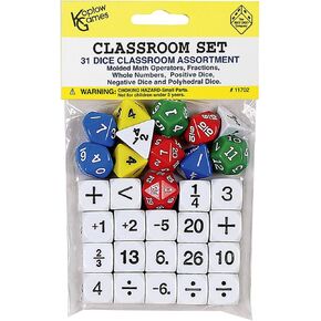 Koplow Games Classroom Dice Set Classroom Accessories, Standard (15mm - 17mm)