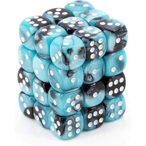 Chessex CHX26846 DICE-Gemini: 36d6 مجموعة أسود/أبيض