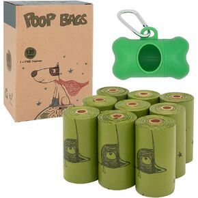 Ley's Dog Poop Bags 360 Count, Biodegradable Poop bags Extra Thick Strong, Eco-Friendly Dog Waste Bag, Doggie Bag Refill Rolls