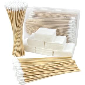 Gun Cleaning Supplies - Lint Free Gun Cleaning Patches and 6 Inch Gun Cleaning Swabs Kit - Fit for Most Caliber Firearms Cleaning