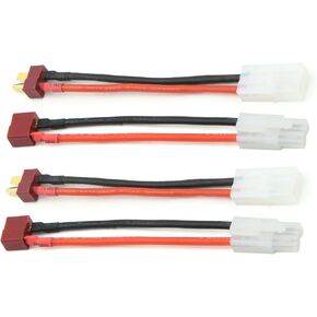2pairs RC CAR MINI Tamiya Style Connector to t slabe male symome موصل 16AWG كبل سلك كبل السيليكون لـ RC Truck Car ESC