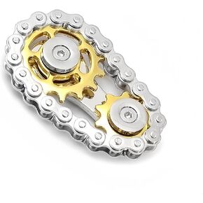 Bike Chain Gear Fidget Spinner, Stress Anxiety Relief Fidget Toy Finger Spinning Toy for Stainless Steel Sensory Bearings EDC Novelty Toy Fidget Toys Adults