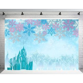 Ruini Winter Backdrop Snowflakes اللامع صورة خلفية عيد الميلاد شتاء الثلج الثلج الخلفي خلفيات 7x5ft