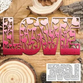 DDeehs Valentine's Day Love Heart Metal Die Cuts, Spring Sunflower Frame Leaf Cutting Dies, Scrapbooking Album Decorative Embossing Paper Dies for Card Making