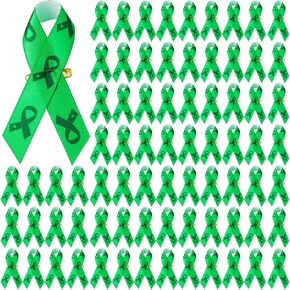 150 PCS Satin Ribbon Pricted Brichemia Health Health Awarenness Ribbon with Health Health Health Coerny Awarness Doarning Dirbons Sulk Label for Women Men Charity ، 0.5 × 6.3 inch