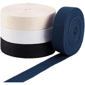 PH Pandahall 20 ياردة/ 18.3M حزام القطن حزام الخياطة Twill Twill Ribbon 3/4 بوصة الخياطة الثقيلة حزام حزام الأشرطة القطن شريط مسطح polycotton
