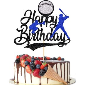 لعبة Golf Happy Birthday Cake Topper ， Golf Ball Player Decorations ， Glitter Golf Golf Happy Birthday Cake Topper - Sports Murner Party Decoration Supplies