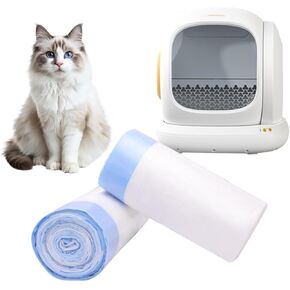 40 Count Extra Large Cat Litter Box Liners, Cat Litter Waste Receptacles Bags for MeoWant MW-SC01/MW-SC02/MW-LR01 Self-Cleaning Cat Litter Box