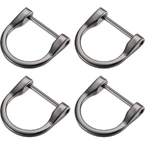 Metallixity Metal D Rings Non-Welded على شكل D للأجهزة DIY مفاتيح حاملي البطاقات محفظة