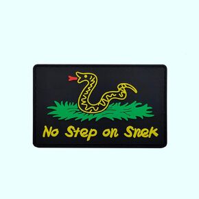 لا يوجد setp على Snek Patch Tactical Patch PVC Hookment Fastener Hook & Loop على سترات أكياس القبعة التكتيكية والعتاد (PVC Black)