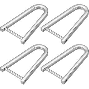 uxcell D-Rings Screw in Stackle ، Zinc Alloy Horseshoe U Shape D Ring Buckle for Pres