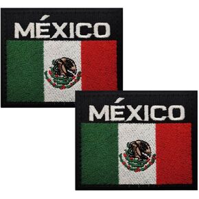 4pcs تصحيح العلم الأمريكي المكسيكي ، تصحيح العلم المكسيك المطرز على الروح المعنوية العسكرية الخطاف والحلقة (4pcs-a) in Kuwait