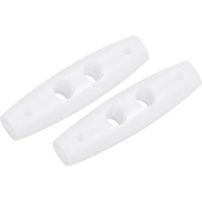 METALLIXITY Plastic Horn Toggle Buttons (0.17") 20pcs, Oval Double Hole Buttons Coat Buttons Sewing Knitting Buttons for DIY Clothing Sewing, White