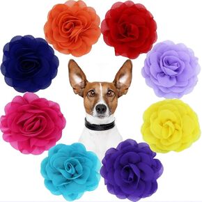الكلب ذوي الياقات الأليفة سحر زهرة الياقات الإكسسوارات ل Cat Puppy Puppy Roldars Bowtie Grooming Decoration (Rose-8pcs)