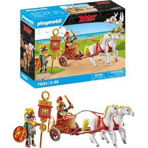 PLAYMOBIL Asterix 71543 Biga Romana, Journey, Includes Removable Helmets, Bracelets and Cape Toy for Ages 5+