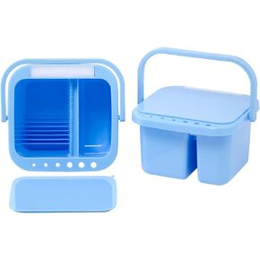 MEEDEN Paint Brush Cleaner & Holder: Portable Multi-function 6-Hole Paint Brush Washer with Lid Palette and Handle for Cleaning Acrylic, Watercolor, and Water-Based Paints