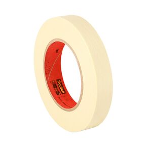 3M - 2364 1" x 60yd 2364 Performance Masking Tape - 1 in. x 180 ft. Tan, Rubber Adhesive, Crepe Paper Backing Painters Tape Roll