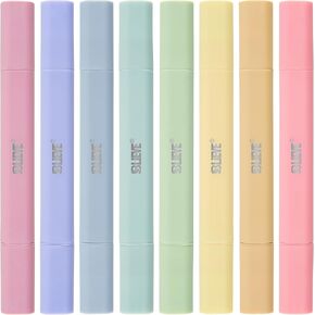 BLIEVE- Aesthetic Bible Highlighters No Bleed Through Assorted Colors, Cute Highlighter Dual Tip For Journaling Supplies And School Accessories, Bible Highlighters And Pens No Bleed (CANDY)