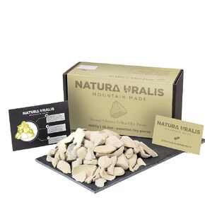 Siberian Yellow Clay | 35oz Natural Clay, Pastel to Golden - Amazing Crunch, Satisfying Earthy, Velvety and Firm Texture, ASMR Sensation